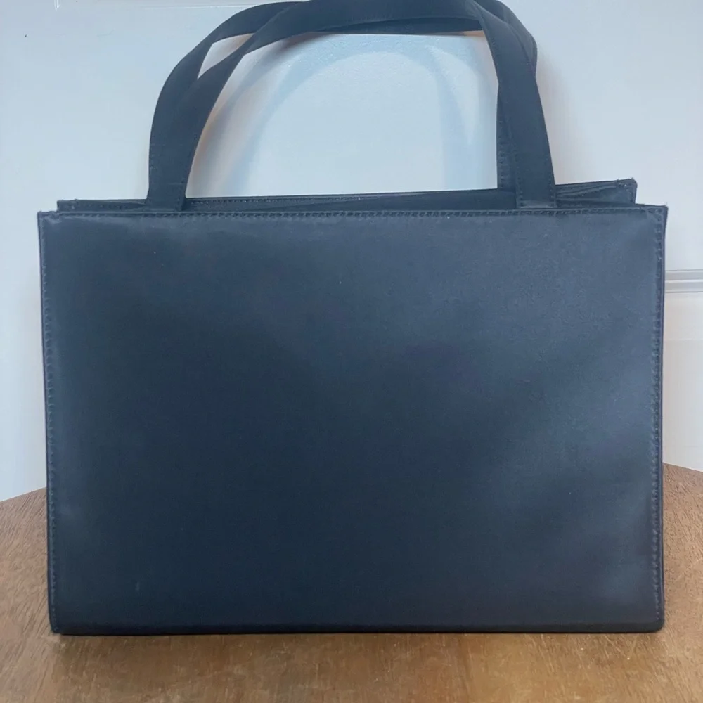 Kate Spade Black Structured Tote Bag | Classic Y2K Minimalist Handbag